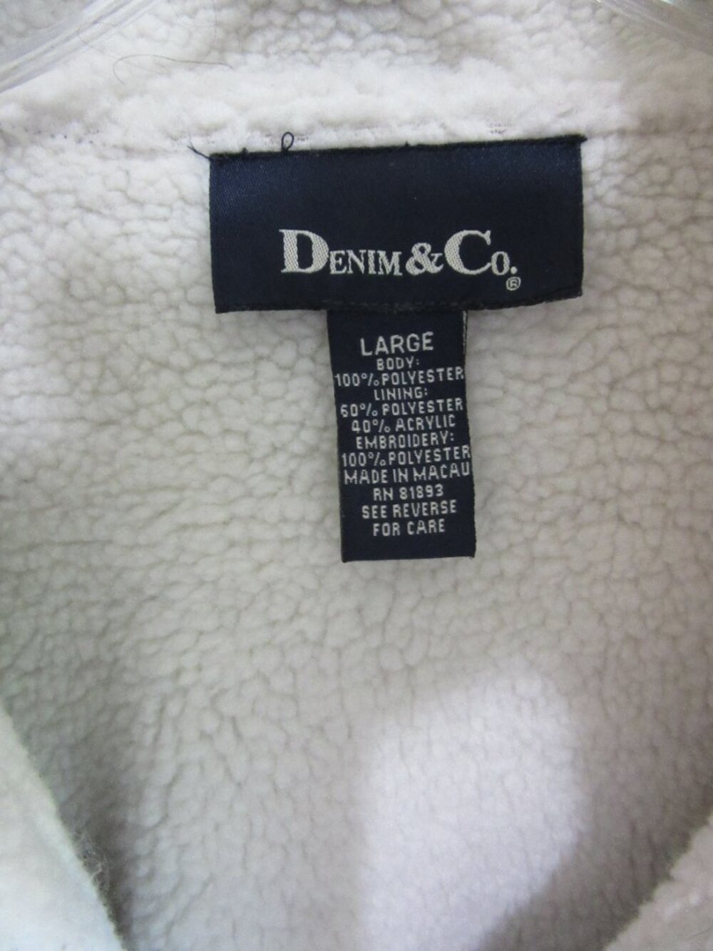 Denim & Co Brown Faux Suede Embroidered L Floral Pattern Fleece Interior Jacket - Picture 2 of 3